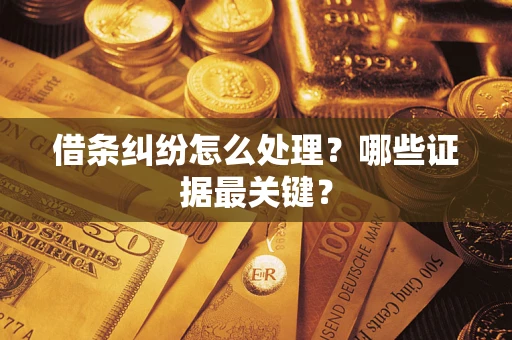 北京借条纠纷怎么处理？哪些证据最关键？