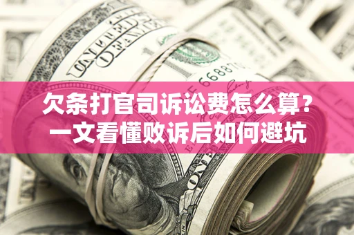 北京欠条打官司诉讼费怎么算？一文看懂败诉后如何避坑